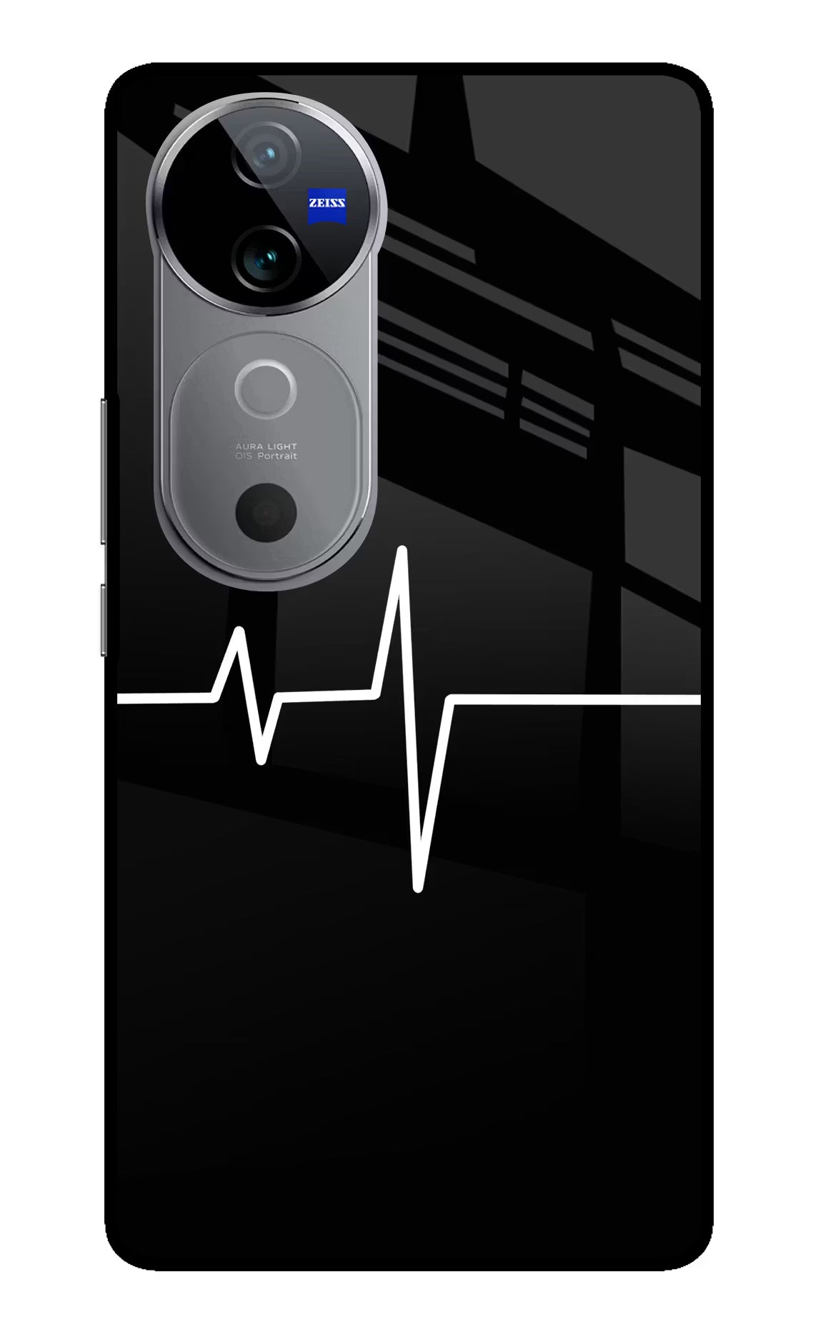 Heart Beats Vivo V40 5G Glass Case Back Cover by Casekaro