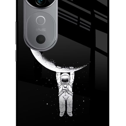 Moon Space Vivo V40 5G Glass Case Back Cover by Casekaro