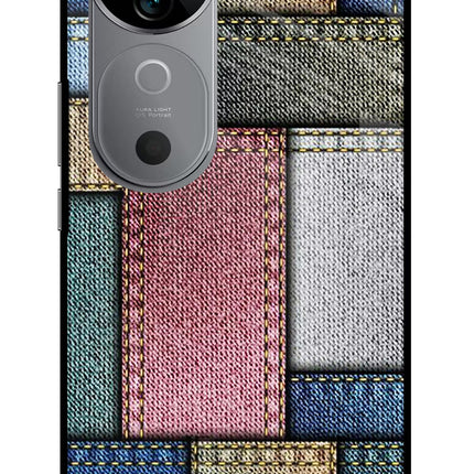 Multicolor Jeans Vivo V40 5G Glass Case