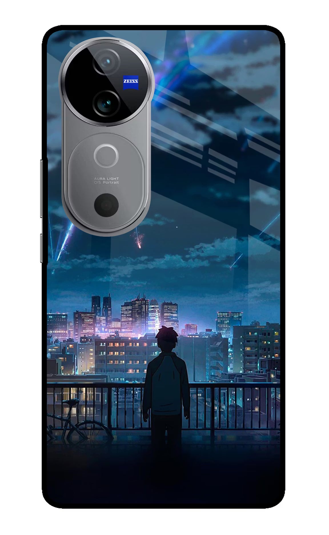 Anime Vivo V40 5G Glass Case Back Cover by Casekaro