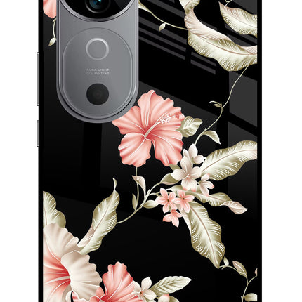 Flowers Vivo V40 5G Glass Case