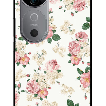 Flowers Vivo V40 5G Glass Case
