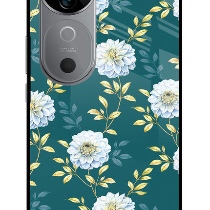 Flowers Vivo V40 5G Glass Case