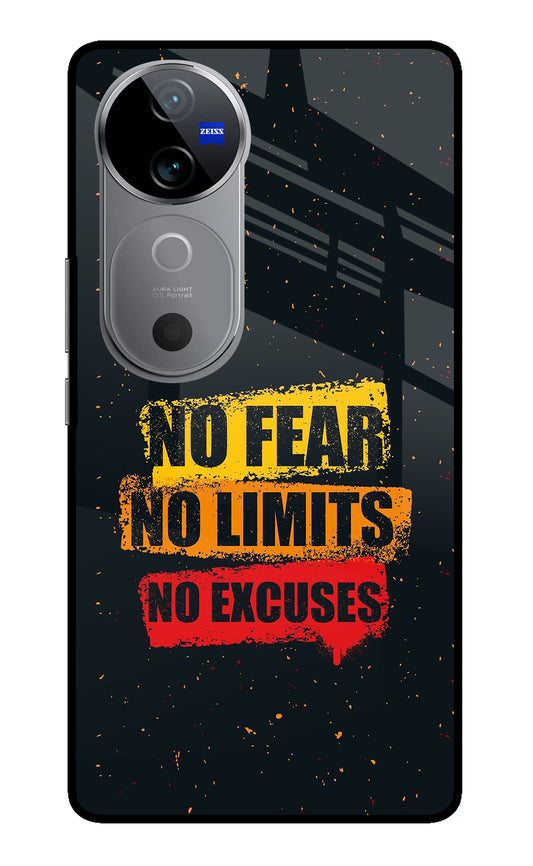 No Fear No Limits No Excuse Vivo V40 5G Glass Case