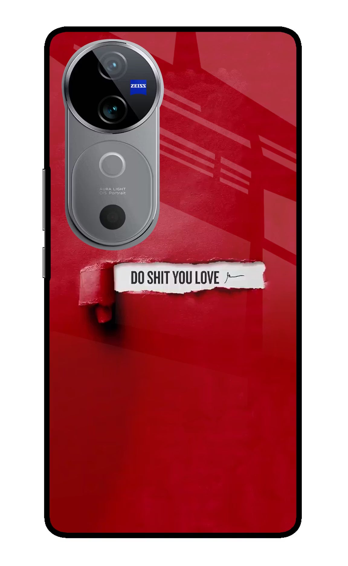 Do Shit You Love Vivo V40 5G Glass Case Back Cover by Casekaro