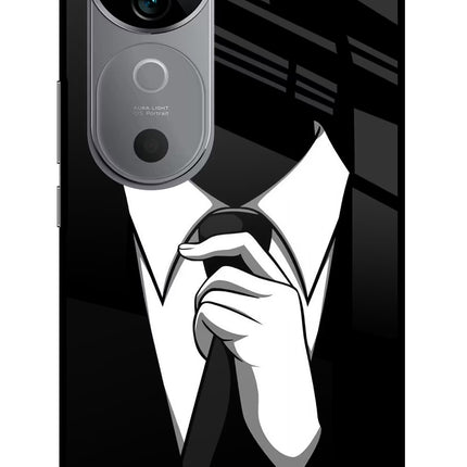 Black Tie Vivo V40 5G Glass Case