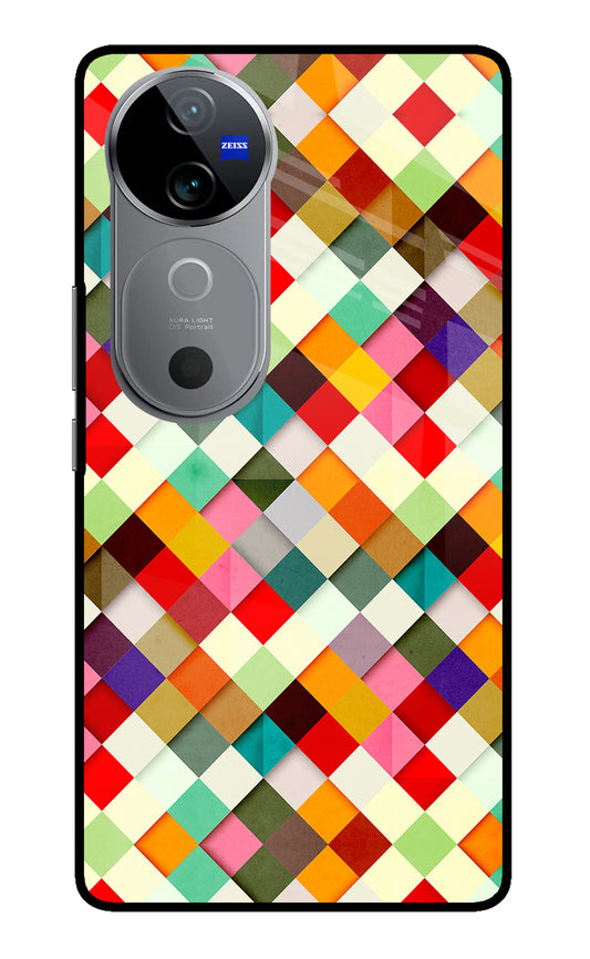 Geometric Abstract Colorful Vivo V40 5G Glass Case