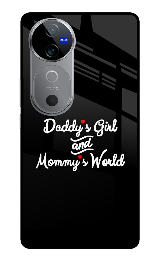 Daddy's Girl and Mommy's World Vivo V40 5G Glass Case