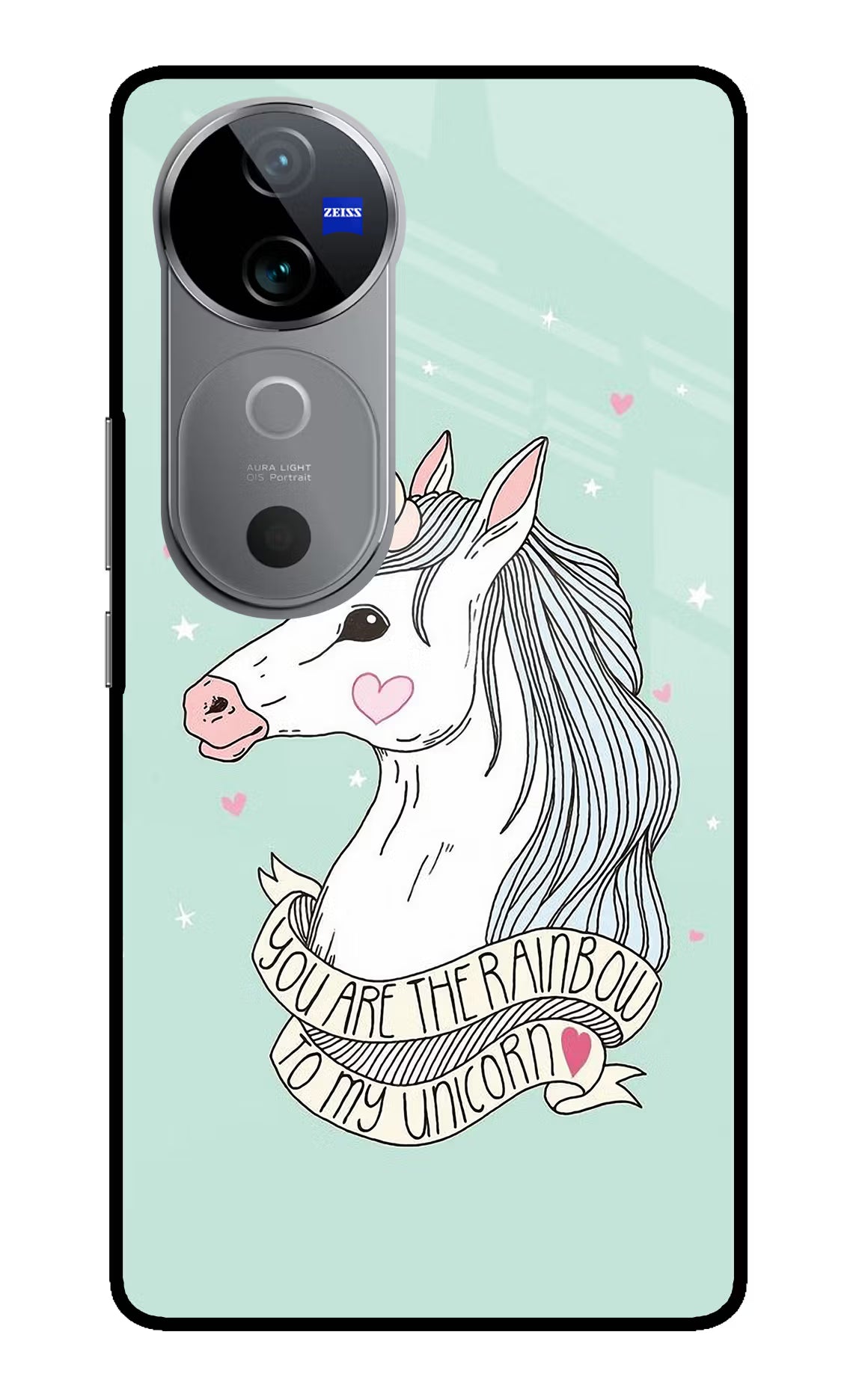 Unicorn Wallpaper Vivo V40 5G Glass Case Back Cover by Casekaro
