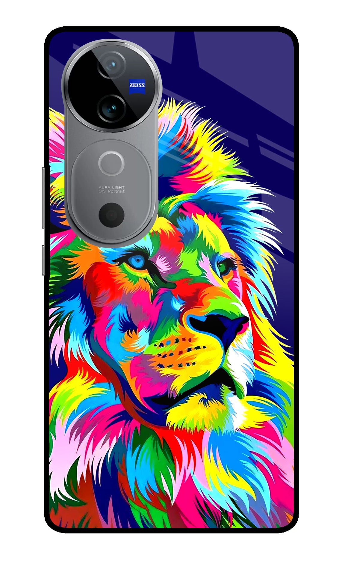 Vector Art Lion Vivo V40 5G Glass Case