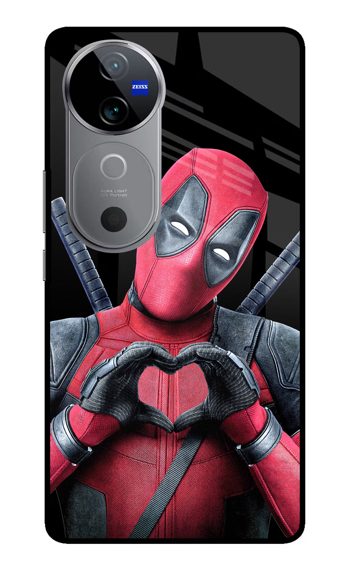 Deadpool Vivo V40 5G Glass Case Back Cover by Casekaro