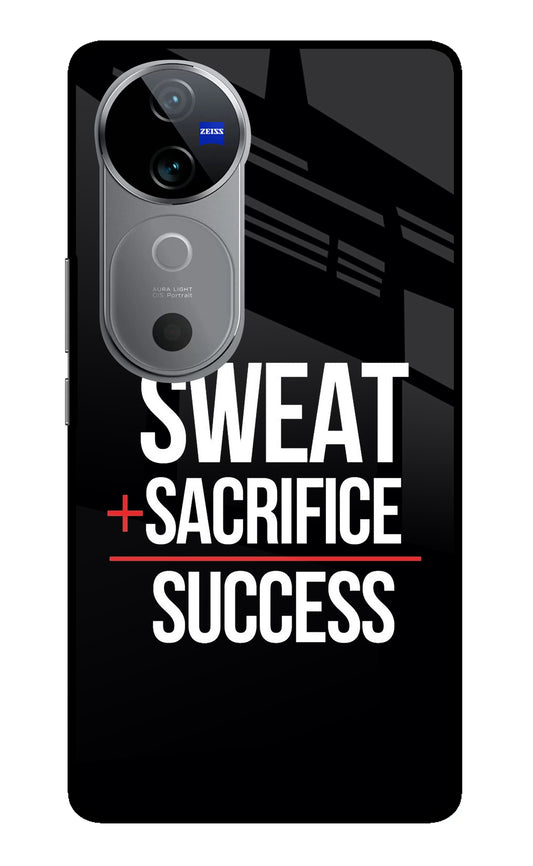 Sweat Sacrifice Success Vivo V40 5G Glass Case