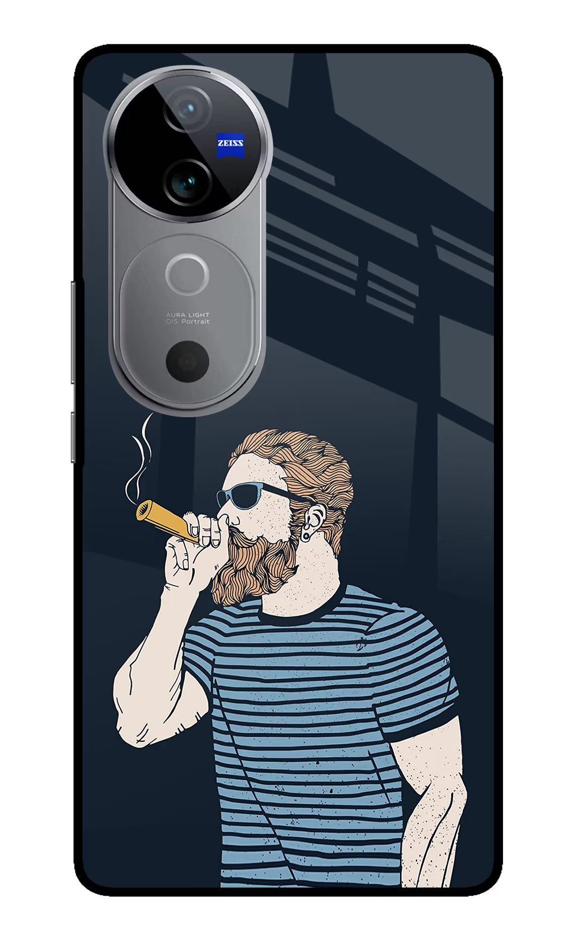 Smoking Vivo V40 5G Glass Case Back Cover by Casekaro