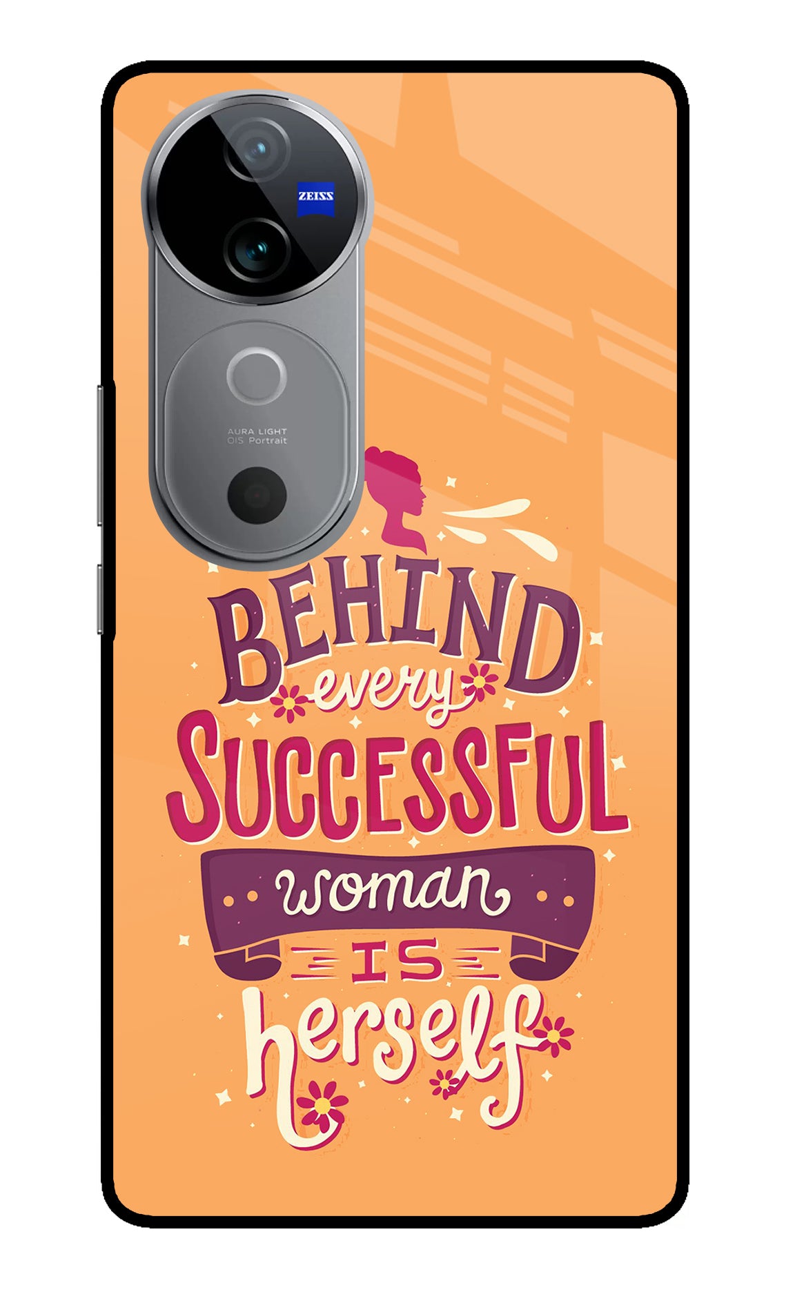 Behind Every Successful Woman There Is Herself Vivo V40 5G Glass Case