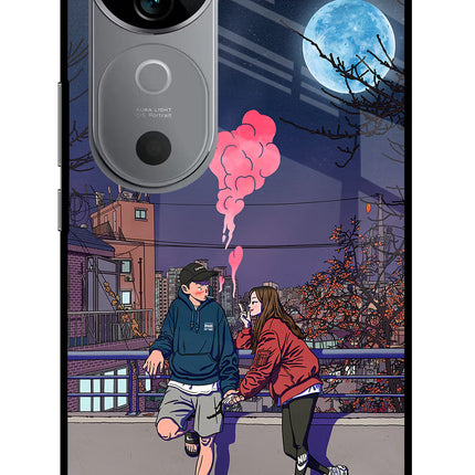 Chilling Couple Vivo V40 5G Glass Case