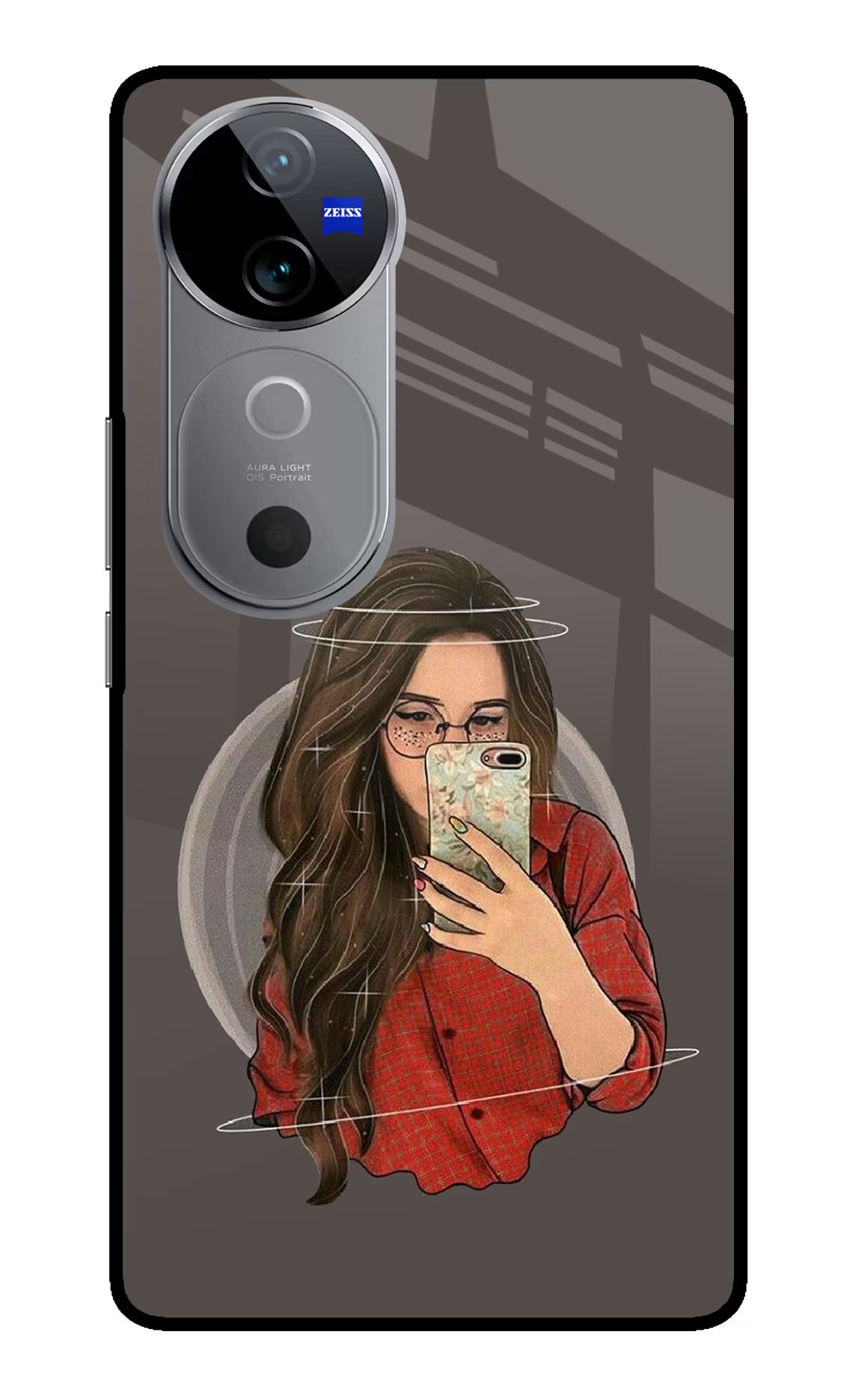 Selfie Queen Vivo V40 5G Glass Case Back Cover by Casekaro