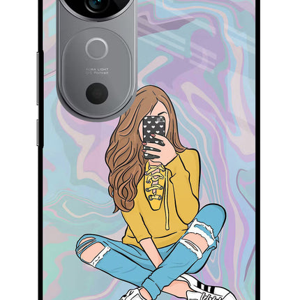 Selfie Girl Vivo V40 5G Glass Case