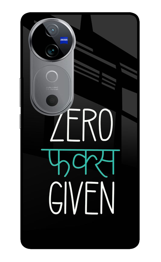 Zero Fucks Given Vivo V40 5G Glass Case