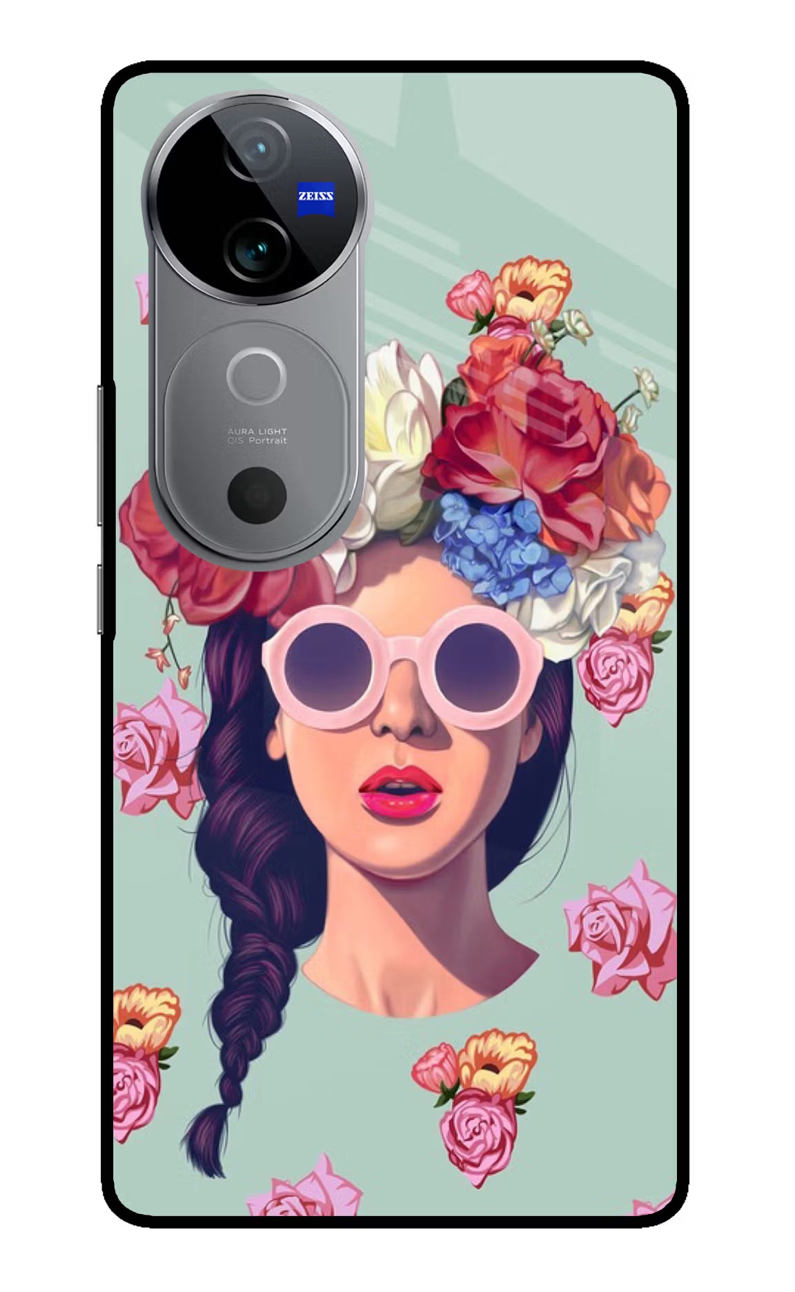 Pretty Girl Vivo V40 5G Glass Case Back Cover by Casekaro