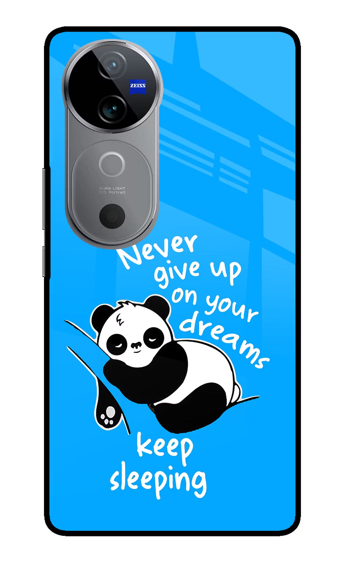 Keep Sleeping Vivo V40 5G Glass Case Back Cover by Casekaro
