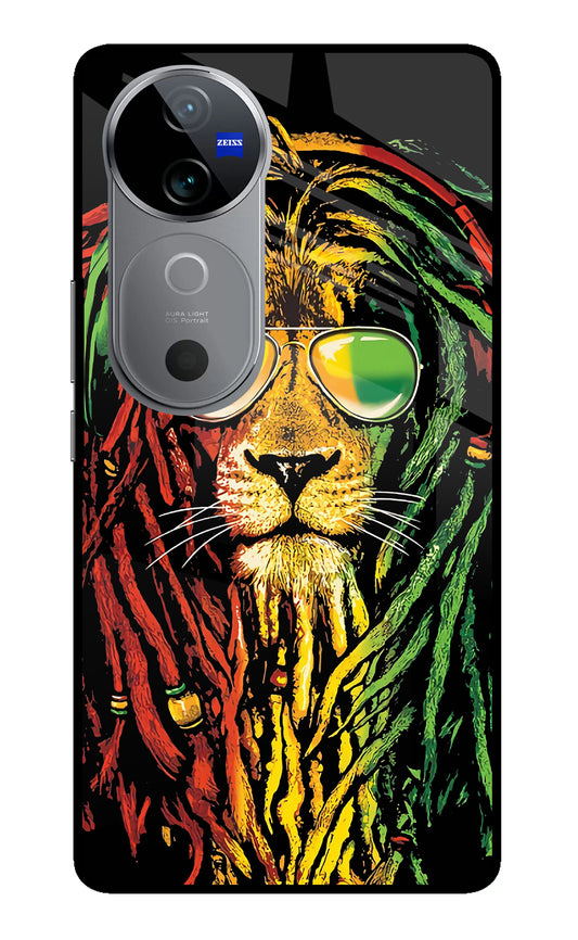 Rasta Lion Vivo V40 5G Glass Case