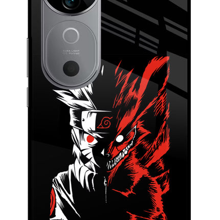 Naruto Two Face Vivo V40 5G Glass Case Back Cover by Casekaro
