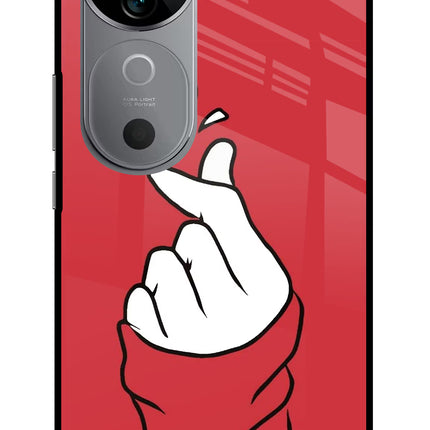 Korean Love Sign Vivo V40 5G Glass Case