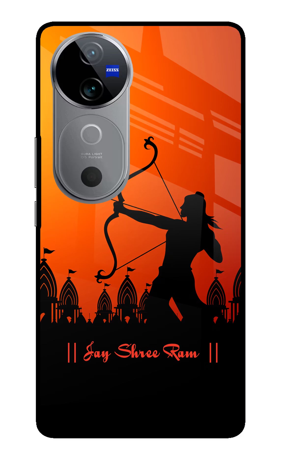 Lord Ram - 4 Vivo V40 5G Glass Case Back Cover by Casekaro