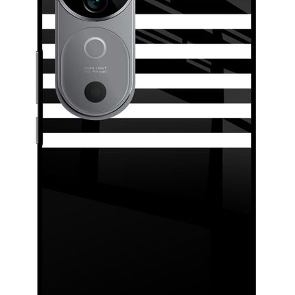 Black and White Print Vivo V40 5G Glass Case