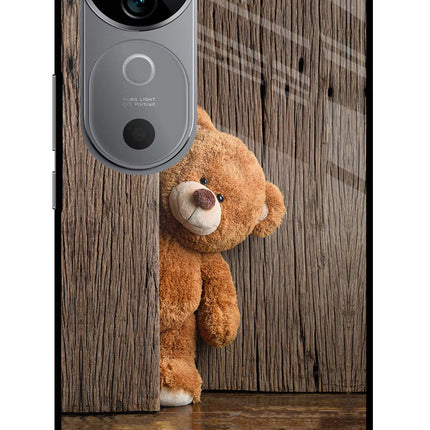 Teddy Wooden Vivo V40 5G Glass Case