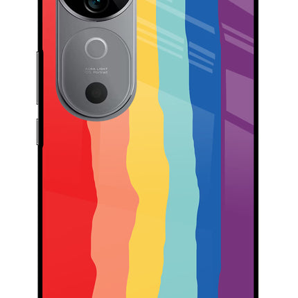 Rainbow Vivo V40 5G Glass Case Back Cover by Casekaro