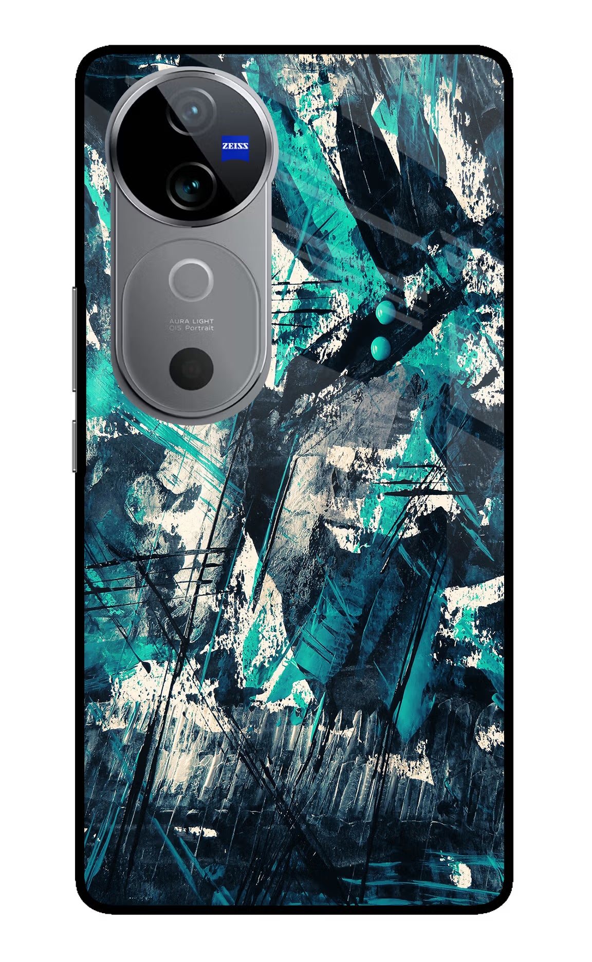 Artwork Vivo V40 5G Glass Case Back Cover by Casekaro