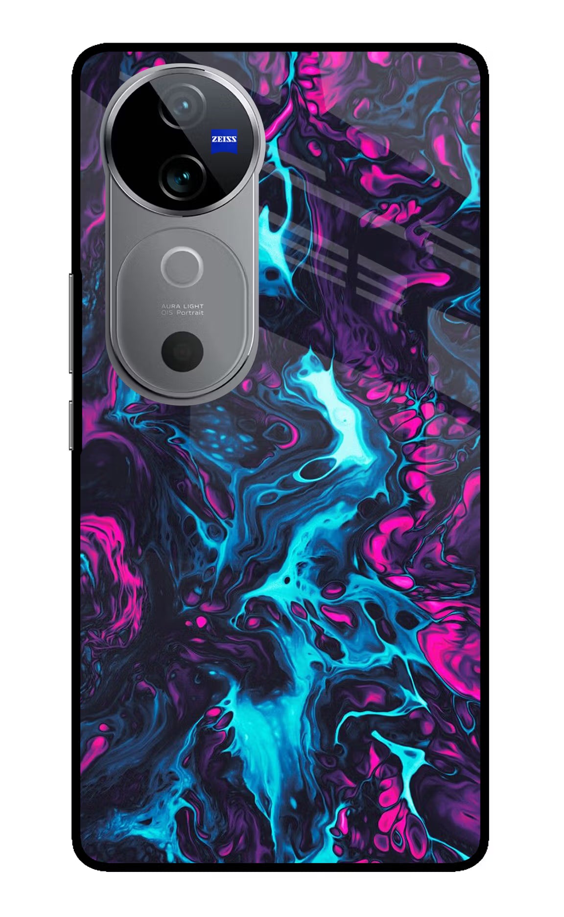 Abstract Vivo V40 5G Glass Case Back Cover by Casekaro