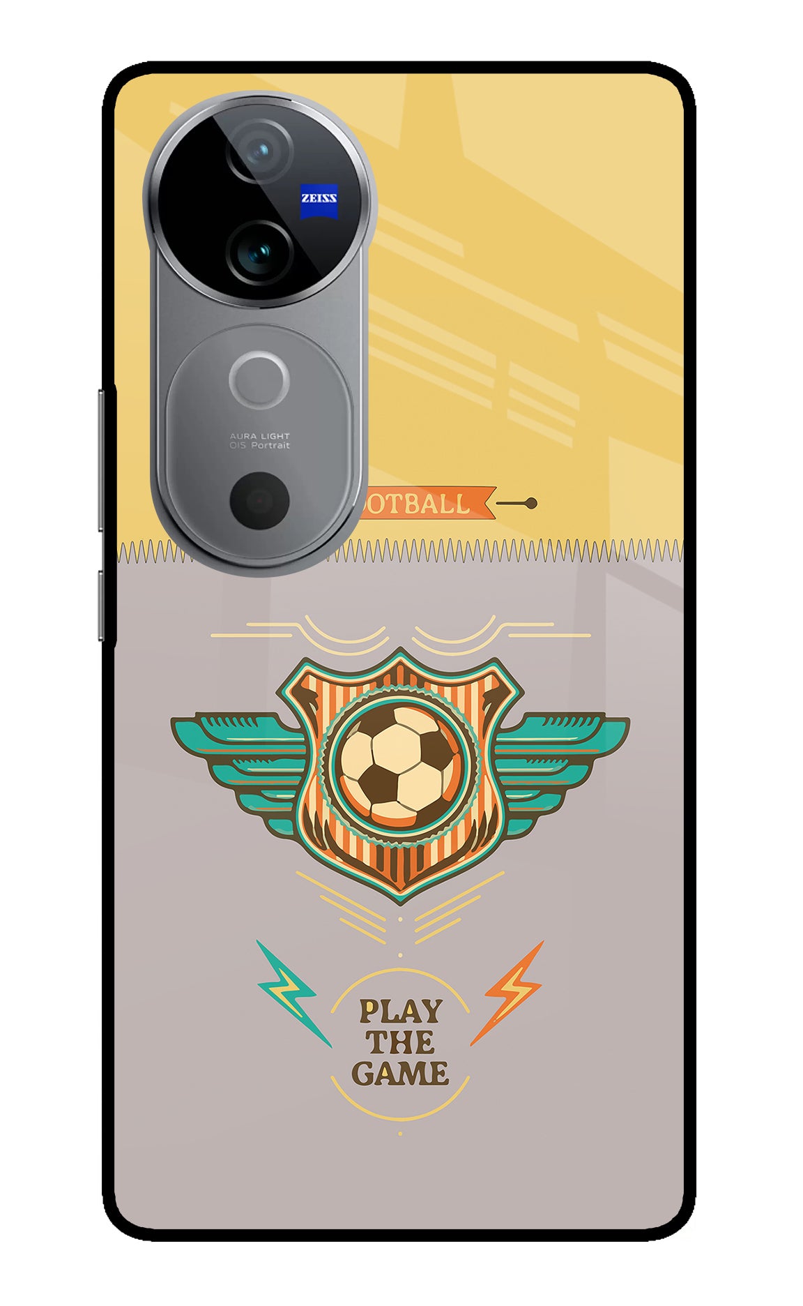 Football Vivo V40 5G Glass Case