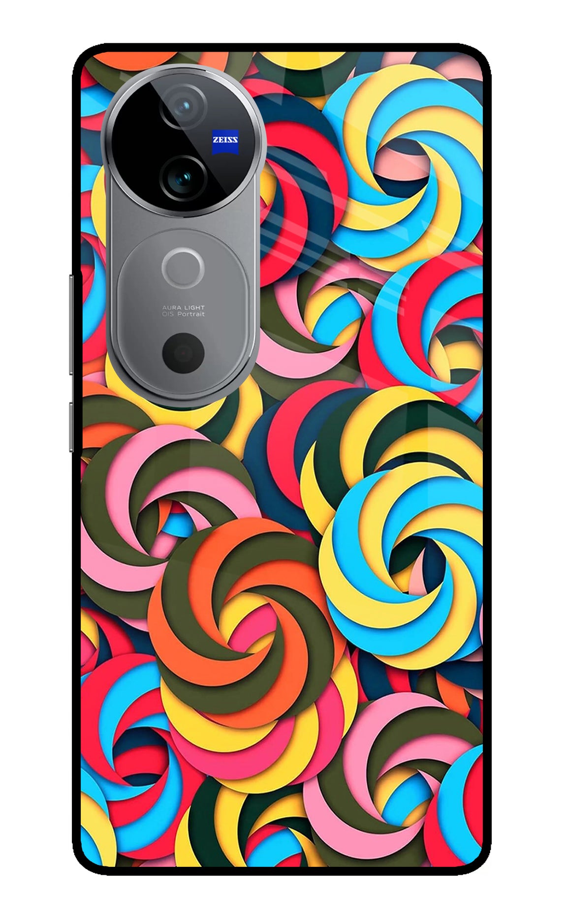 Spiral Pattern Vivo V40 5G Glass Case