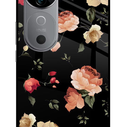 Flowers Vivo V40 5G Glass Case