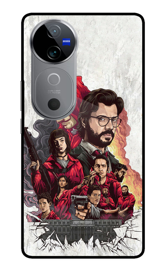 Money Heist Artwork Vivo V40 5G Glass Case