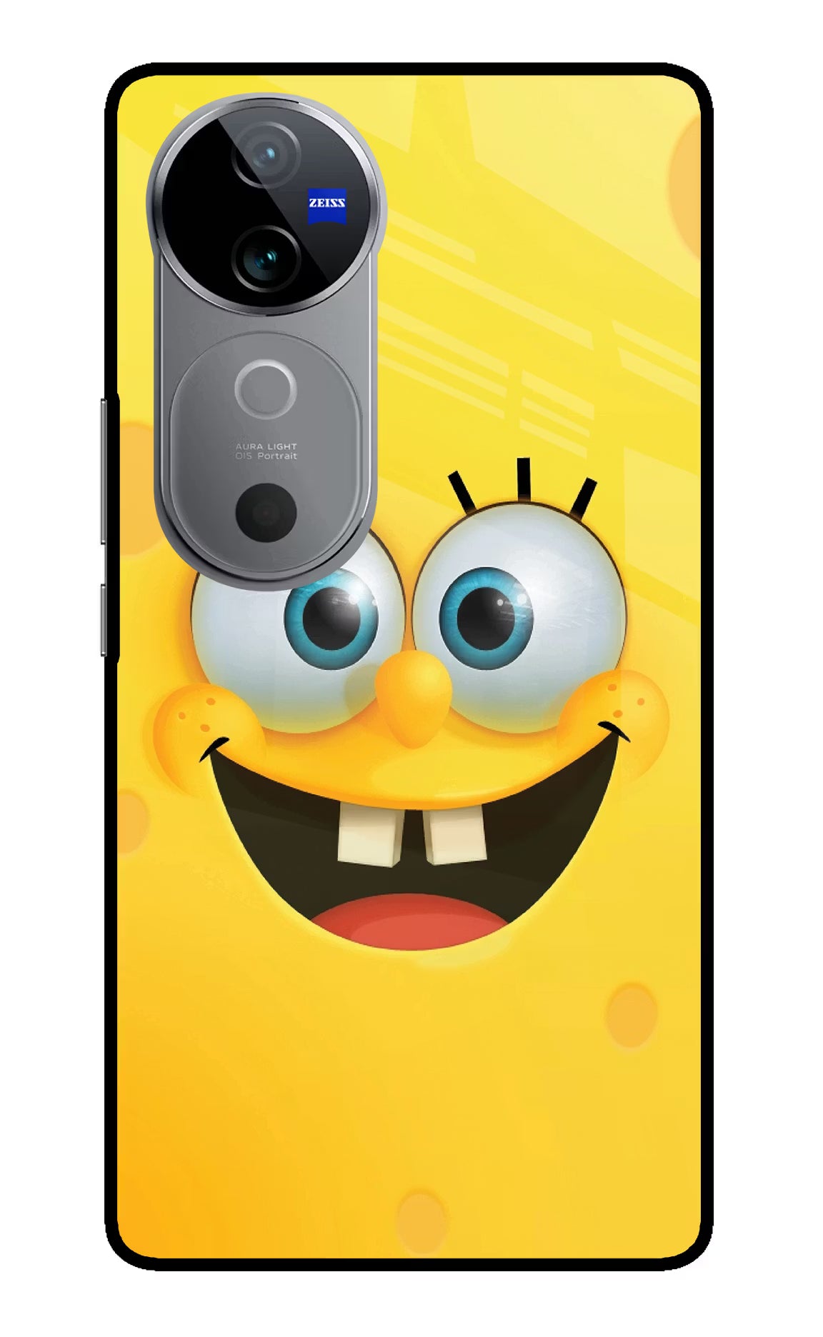 Sponge 1 Vivo V40 5G Glass Case Back Cover by Casekaro
