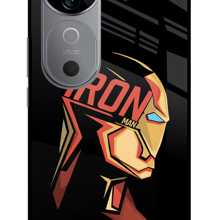 IronMan Vivo V40 5G Glass Case Back Cover by Casekaro