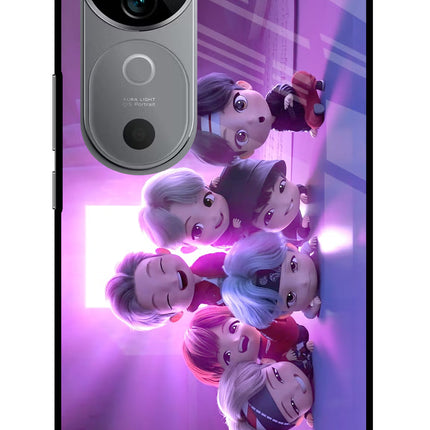 BTS Chibi Vivo V40 5G Glass Case