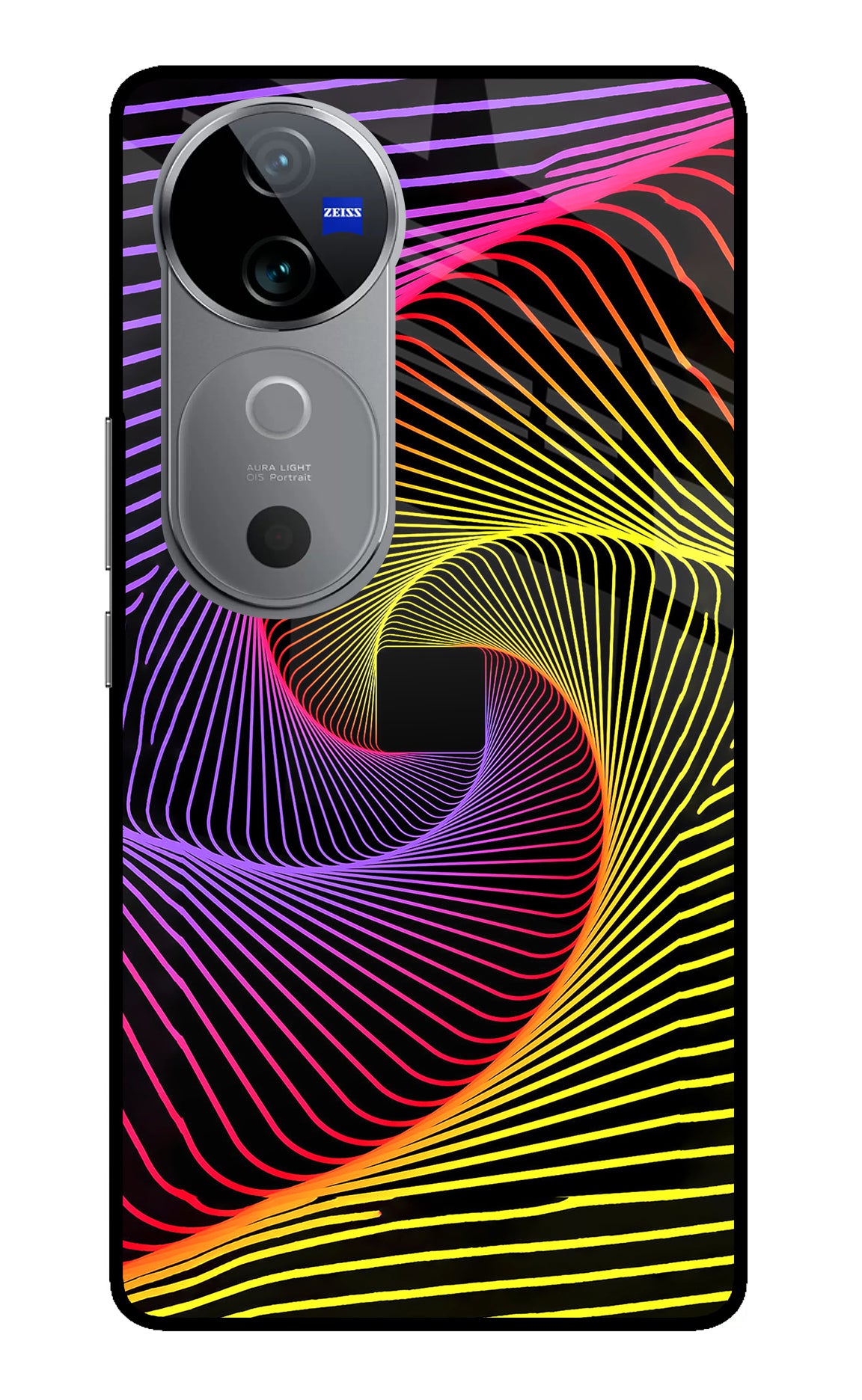 Colorful Strings Vivo V40 5G Glass Case