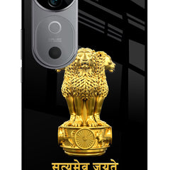 Satyamev Jayate Golden Vivo V40 5G Glass Case