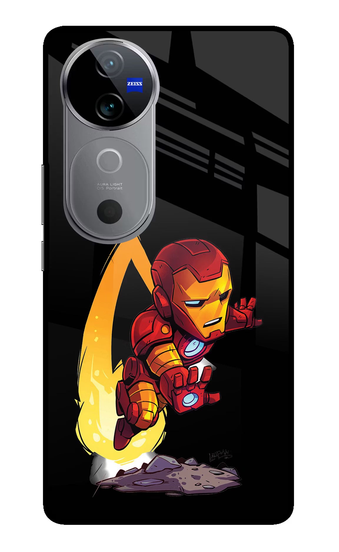 IronMan Vivo V40 5G Glass Case Back Cover by Casekaro