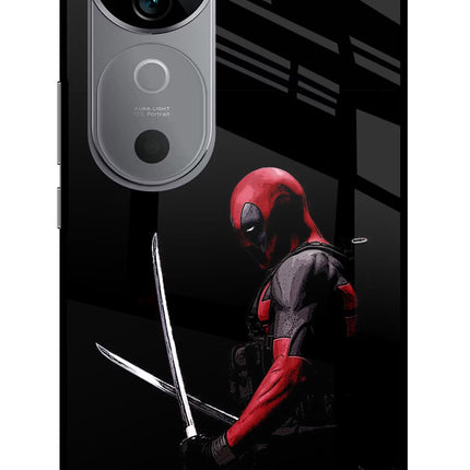Deadpool Vivo V40 5G Glass Case Back Cover by Casekaro