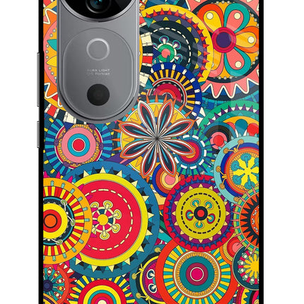 Gol Gol Art Vivo V40 5G Glass Case Back Cover by Casekaro