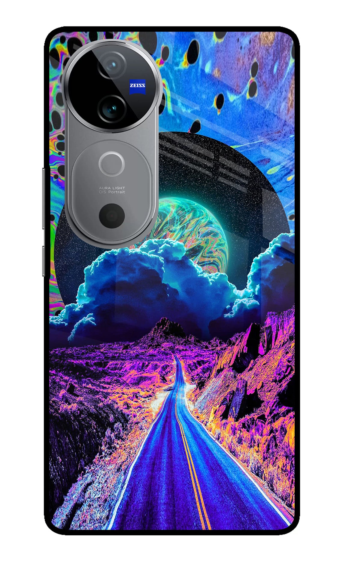 Psychedelic Painting Vivo V40 5G Glass Case