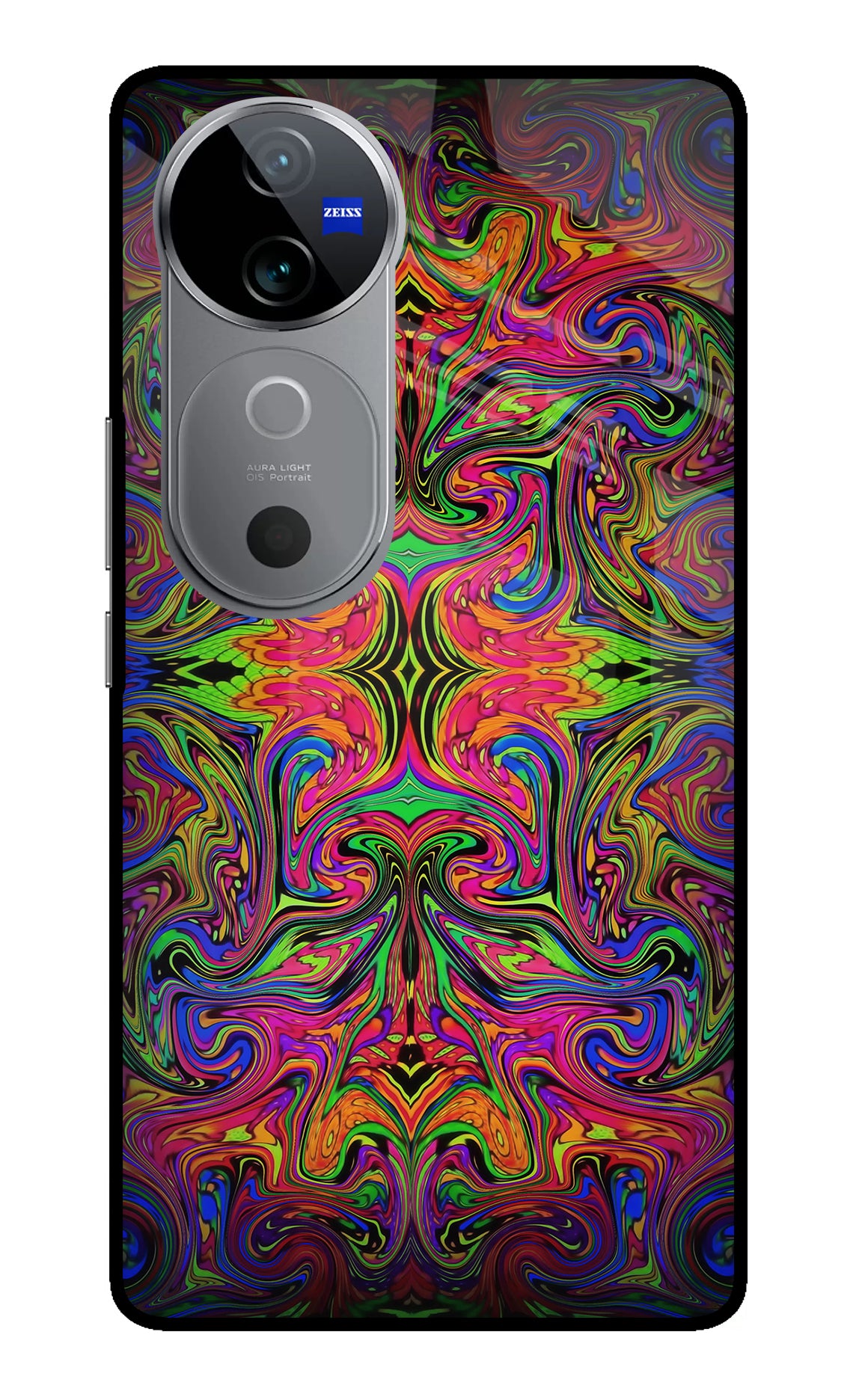 Psychedelic Art Vivo V40 5G Glass Case