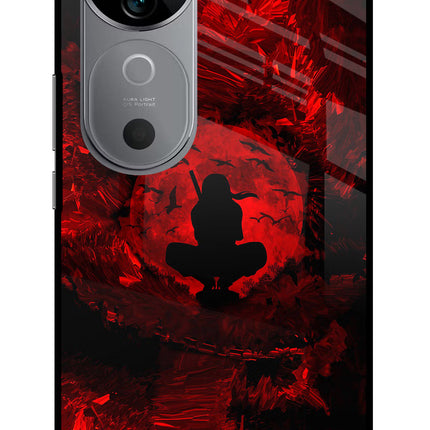 Itachi Uchiha Vivo V40 5G Glass Case Back Cover by Casekaro