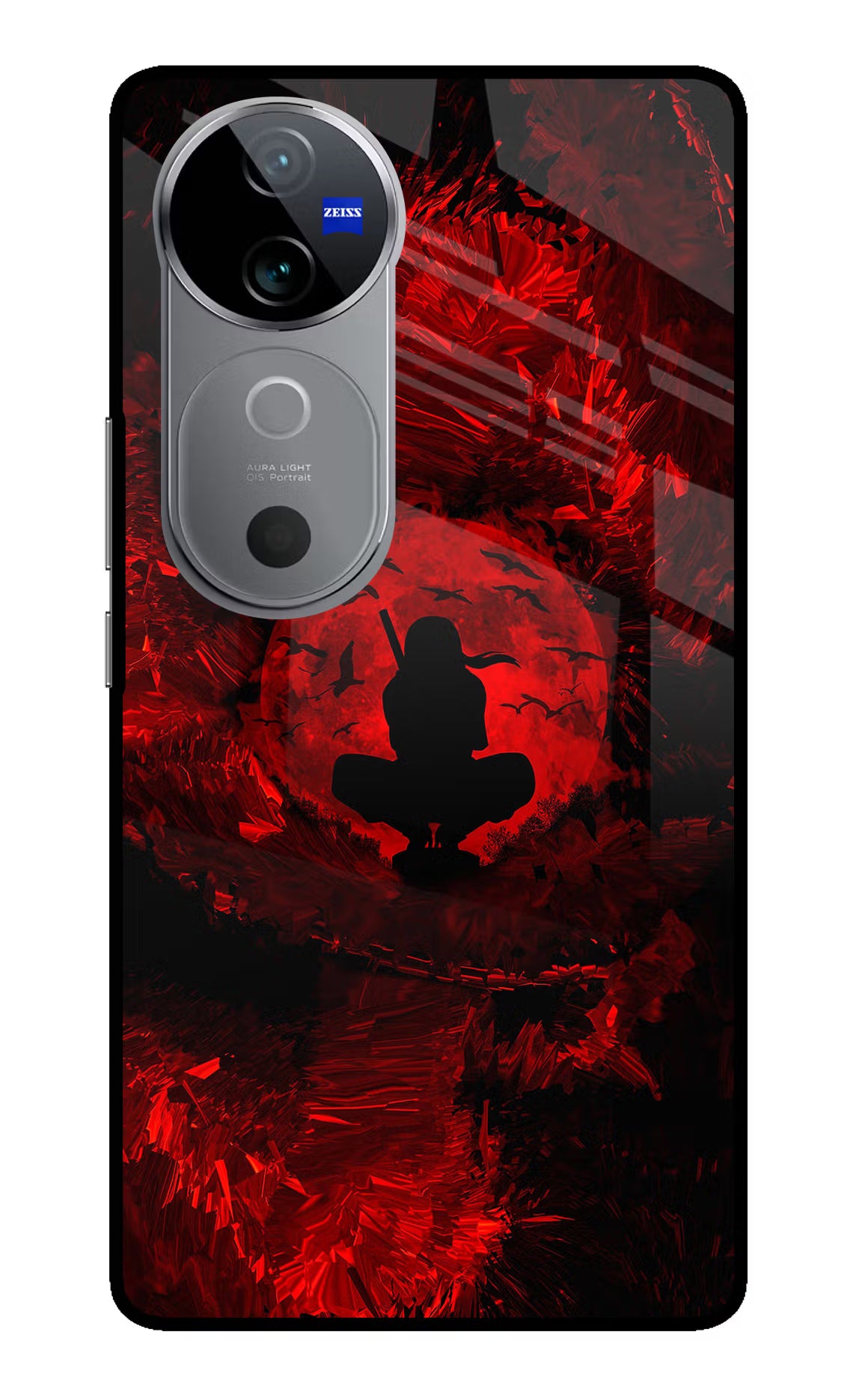 Itachi Uchiha Vivo V40 5G Glass Case Back Cover by Casekaro