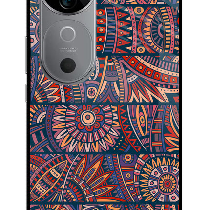 African Culture Design Vivo V40 5G Glass Case Back Cover by Casekaro